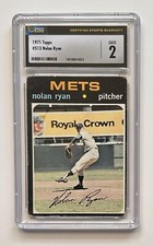 1971 Topps NOLAN RYAN #513 CSG 2 HOF New York Mets