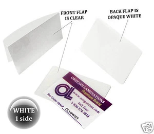 Weiß/Transparent 10 Mil Heiß Kreditkarte Laminier Beutel 2-1/8 x 3-3/8 [100/Packung] - Bild 1 von 6