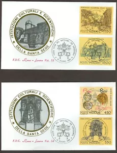 Vatican City Sc# 733-6: Pontifical Academy of Sciences on 2 FDC - Picture 1 of 3