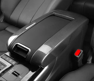For Toyota Highlander 2020-2023 Carbon fiber Central armrest storage box Trim - Bild 1 von 6