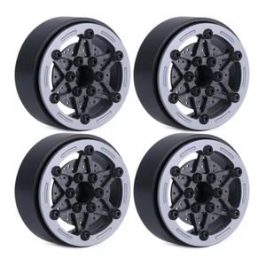 1.9" Carbon Fibre Beadlock Wheel Rims 1.9inch for 1/10 RC Crawler Capra TRX4 LCG - Picture 1 of 32
