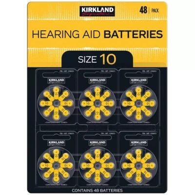 New Kirkland Signature Hearing Aid Batteries Size 10 2 x 48 Pack - Image 1 of 2