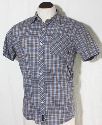 New Ambiguous Men's Short Sleeved Shirt Checked Size Medium - Image 1 of 2