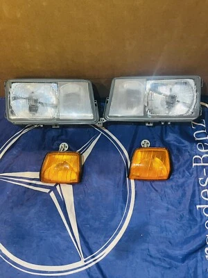 NOS HELLA Mercedes-Benz W201 Euro 190E HEADLIGHTS PAIR RARE - Image 1 of 4