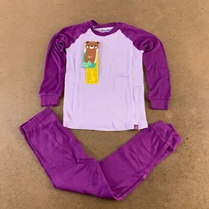 Vaenait Toddler Girl 3T Purple Raglan Long Sleeve Snug Fit 2 Piece Pajamas NWT - Picture 1 of 9