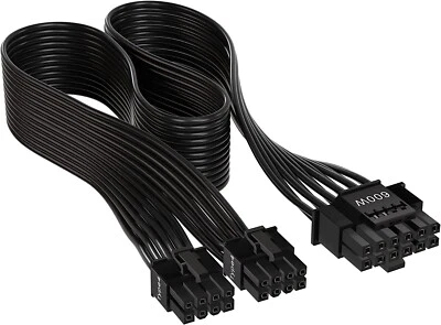 Corsair 600W PCIe 5.0 12VHPWR Type-4 PSU Cable RTX 5090 5080 4080 4090 - Image 1 of 3
