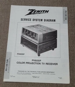 Zenith Service System Diagram PV855P Color Projection TV receiver - Picture 1 of 2