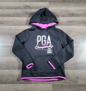 Under Armour Hoodie Girls Small Black PGA Championship Cold Gear Loose Fit Youth - Picture 1 of 11