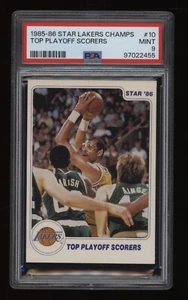 1985-86 Kareem Abdul-Jabbar PSA 9 Star Lakers Champs #10 *NICE* Low POP8 No 10'S - Picture 1 of 2