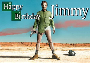 Breaking Bad Bryan Cranston Walt PERSONNALISED HAPPY BIRTHDAY Greeting ART CARD - Picture 1 of 8