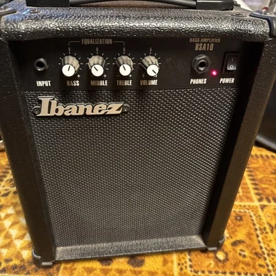 Ibanez Electric Bass Amp Model BSA10 w/ Power Cord Black Case - Tested & Works - Image 1 of 4