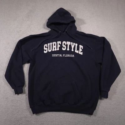 Surf Style Hoodie Mens XL Destin Florida Pullover Sweatshirt Embroidered - Image 1 of 4