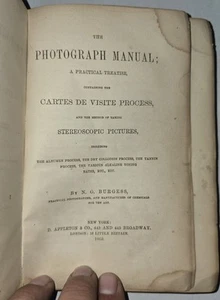 1862 Photograph Manual Practical Treatise NG Burgess - Picture 1 of 6