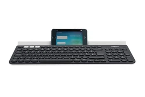 Logitech K780 Multi-Device Wireless Keyboard, QWERTZ German Layout - Dark Grey/W - Picture 1 of 10