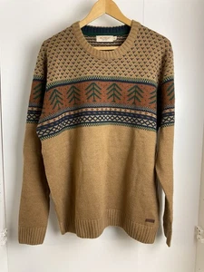 PG Field Heritage Pullover Herren XL Fair Isle gemustert Strickpullover Bäume - Bild 1 von 11
