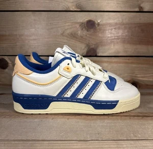 NEW Women’s Size 9 Adidas Rivalry 86 “Cream White Blue Easy Yellow Shoes” IF4663 - Picture 1 of 8