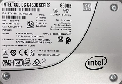 Intel SSD DC S4500 960GB - Imagen 1 de 3