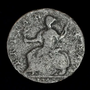GB GEORGE II KUPFER HALFPENNY - 1747 ++ SCHÖNE ERHALTUNG - KOLONIAL ++ [183-16] - Bild 1 von 2
