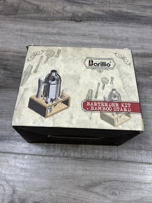 Barillio Bartender Kit With Bamboo Stand & Cocktail Shaker Set FREE SHIPPING!! - Image 1 of 4