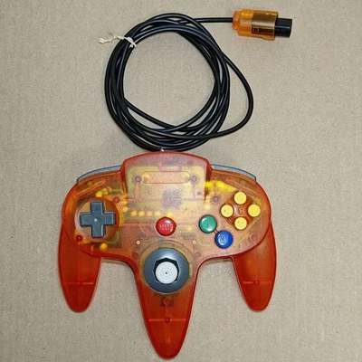 Nintendo, N64 Translucent Orange Joystick Controller Retro Style  Gamepad  - Image 1 of 4
