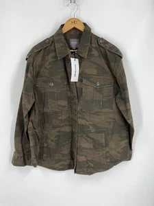 Giacca da campo militare Next verde marrone mimetica denim taglia 18 - Foto 1 di 3