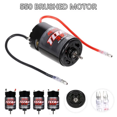 550 12T-35T Brushed Motor For 1/10 RC Car Truck HPI Wltoys Kyosho TRAXXAS USA - image 1 of 4