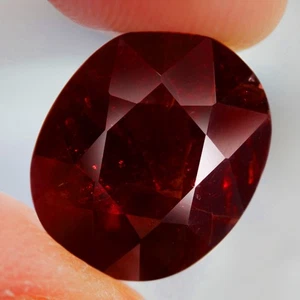 19.51Ct. Natural Large Spessartine Garnet Top Red Oval Facet Namibia Ravishing! - Picture 1 of 7