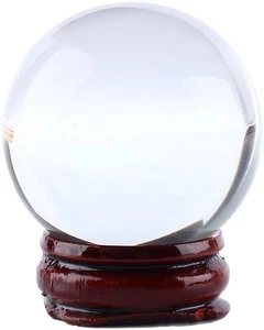 BOULE DE CRISTAL AVEC SOCLE BOIS BOITE CADEAU DIAMETRE 5 CMS - Imagen 1 de 1