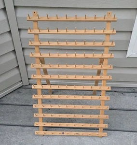 June Taylor 120 Spulen Gewinde Spulenständer Holz LG 27" × 16" Vintage TOP  - Bild 1 von 7