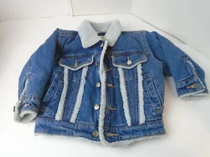 Abrigo Chaqueta 12m Invierno Otoño Azul Jean Aislado Acolchado Suave Infantil Outbrook Niños - Imagen 1 de 8
