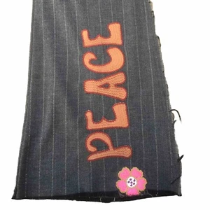 Vintage Lucca Mid Rise Floral Embroidered Bell Bottom Flare Cotton/Rayon Pants - Picture 1 of 9