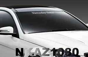 Calcomanía de vinilo parabrisas Mercedes Benz deporte carreras pegatina emblema logotipo BLANCO - Imagen 1 de 1
