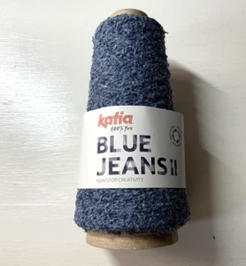 Katia Yarn Blue Jeans II 1x100g 77% Cotton 10% Polyester 13% Polyamide Blue 102 - Picture 1 of 14