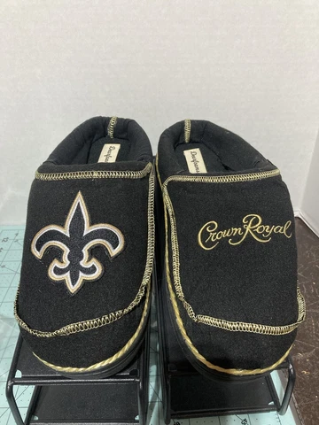 crown royal New Orleans saints slippers size small 7-8 Cover