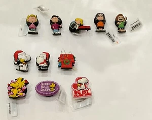 PEANUTS GANG JIBBITZ RARE Lucy Marcie Sally Patty Snoopy Woodstock Hearts NEW - Picture 1 of 17