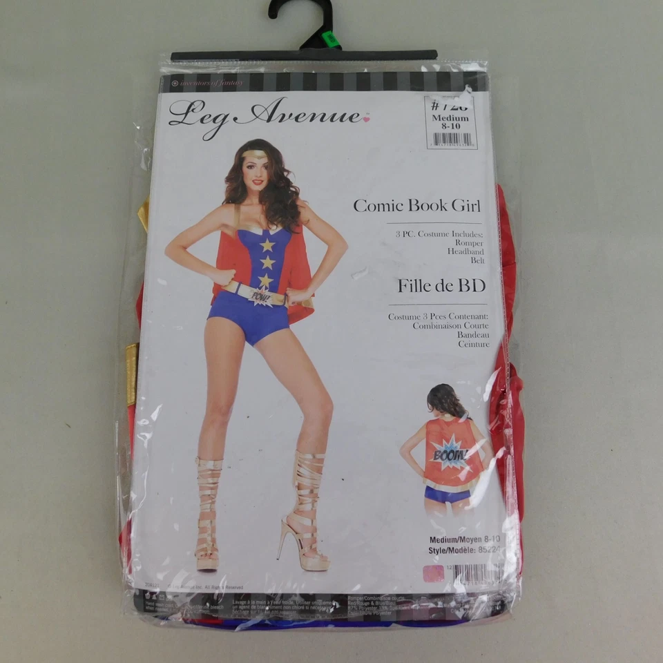 Sexy disfraz de superhéroe de Halloween Leg Avenue para niña 8-10 mediano #3426 Foto 1 de 4