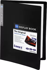 30-Pocket Binder with Plastic Sleeves 9X12 (Black), Heavy Duty Art Portfolio Fol - Picture 1 of 12