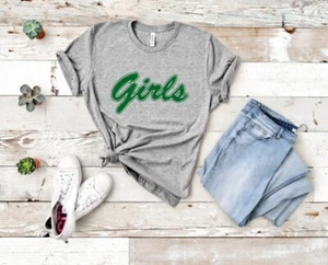 Girls (Green Text) Friends T-shirt Tee Retro 90's Rachel Green Monica Vintage - Picture 1 of 6