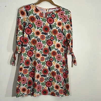 Vestido para Niña CROWN & IVY Multicolor Floral Manga 3/4 Cuello Cerradura Talla XL Foto 1 de 4