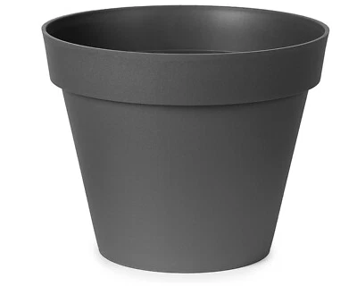 Blumentopf 10L Pflanzkübel Kunststoff anthrazit Blumenkübel draußen Bepflanzung - Bild 1 von 4
