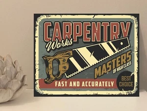 1x Carpintería Rústico Retro Placa de Metal Letrero Casa de Regalo Novedad (Mt70) - Imagen 1 de 4