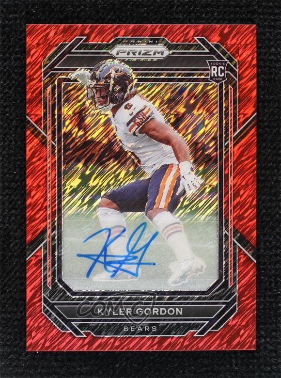 2022 Panini Prizm Rookies Red Shimmer /35 Kyler Gordon #385 Rookie Auto RC