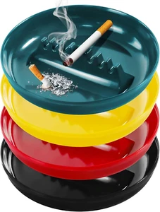 4pcs Ash Tray Cigarettes Melamine 7 Inches Outdoor Patio Plastic 7 Holders Home - Picture 1 of 12