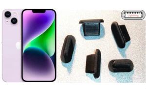5pcs BOUCHON CACHE ANTI-POUSSIERE POUR PRISE LIGTHNING IPHONE 14 / 14 PRO - Zdjęcie 1 z 3