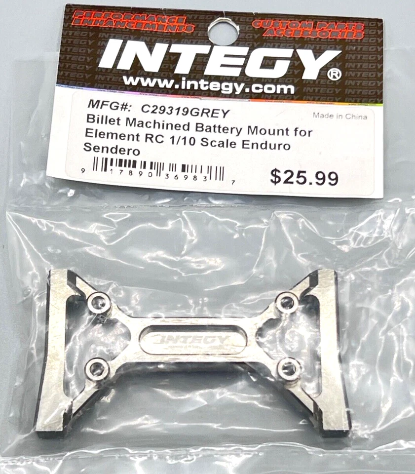 NEW Integy Aluminum Battery Mount for Element Enduro/Sendero - C29319GREY - Image 1 of 1