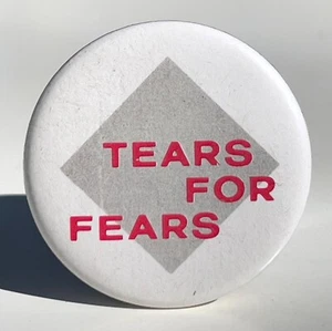RARE Vintage early 1980s TEARS FOR FEARS button 1.25" pin UK band badge NM - Picture 1 of 2