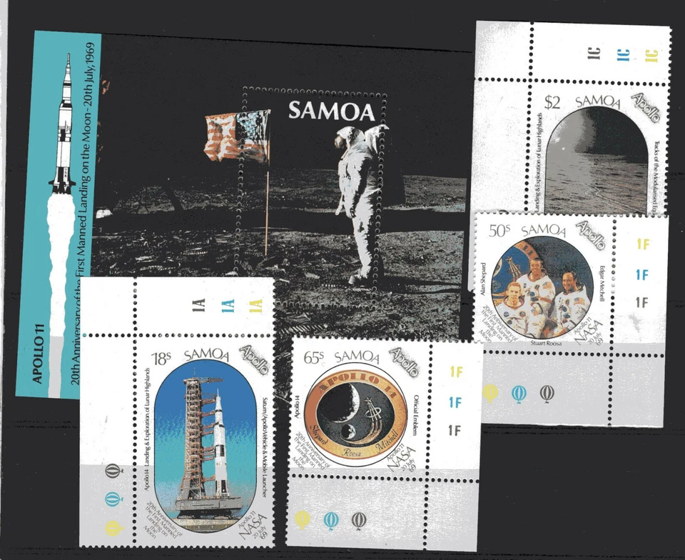 SPACE - KOSMOS, SAMOA, YV # 698/701 + BL 46, MNH - Image 1 of 1