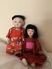 Vintage Ichimatsu Dolls Gofun Japanese Boy & Girl Lot Of 2
