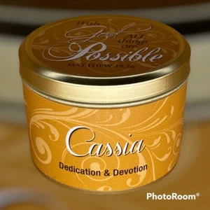 CASSIA CANDLE SCRIPTURE TIN - "WITH GOD ALL THINGS ARE POSSIBLE" - Picture 1 of 4