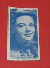 CINEMA 1948 TURF CIGARETTES CARD MOVIE FAVORS DOROTHY MALONE WARNER HOLLYWOOD